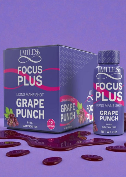 LMTLESS FOCUS PLUS SHOTS GRAPE PUNCH 12CT