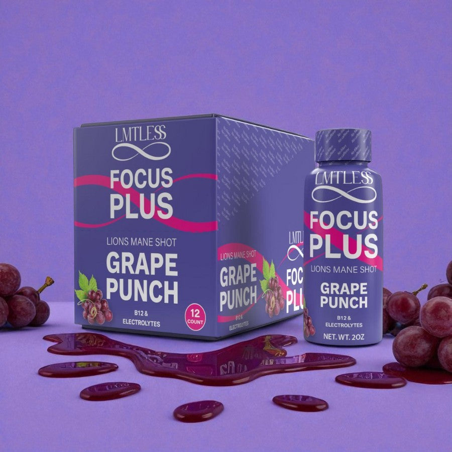 LMTLESS FOCUS PLUS SHOTS GRAPE PUNCH 12CT
