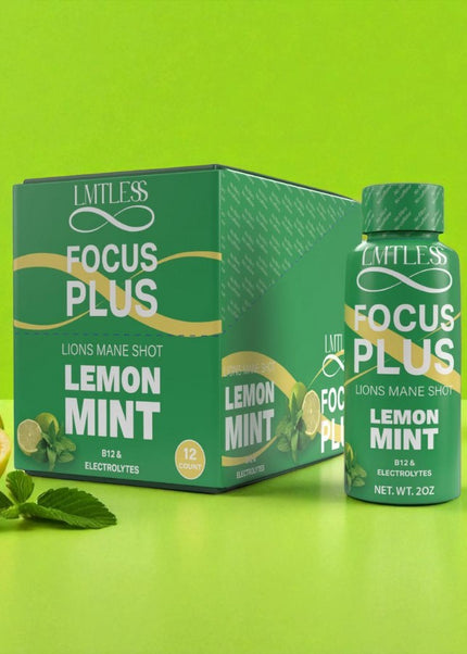 LMTLESS FOCUS PLUS SHOTS LEMON MINT 12CT